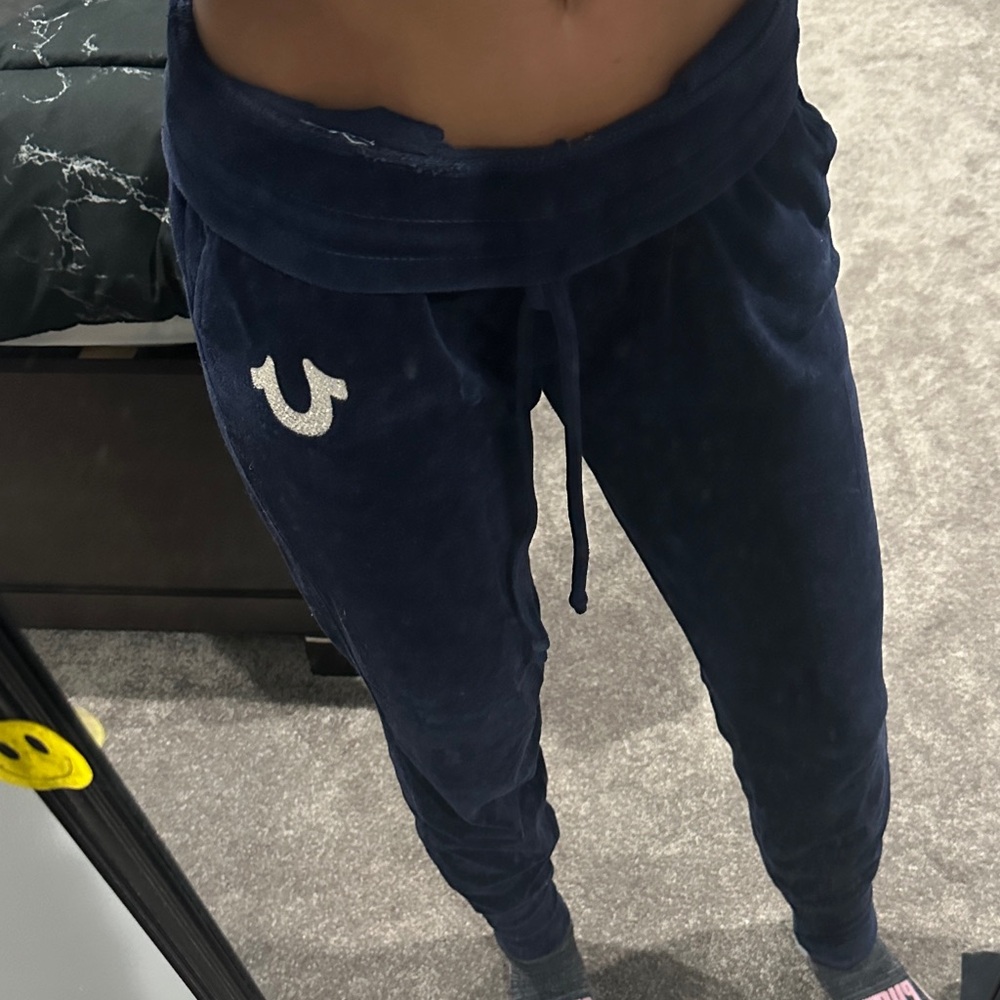 True Religion Women Navy Joggers